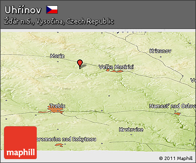 Physical Panoramic Map of Uhřínov