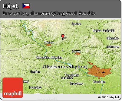Physical Panoramic Map of Hájek
