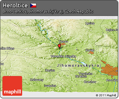 Physical Panoramic Map of Heroltice