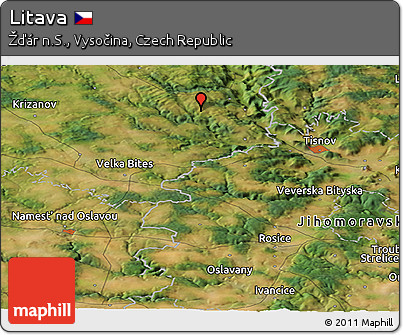 Satellite Panoramic Map of Litava