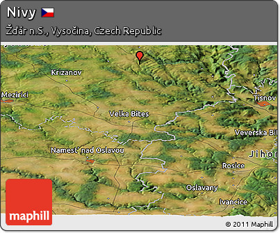 Satellite Panoramic Map of Nivy