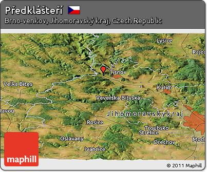 Satellite Panoramic Map of Předklášteří