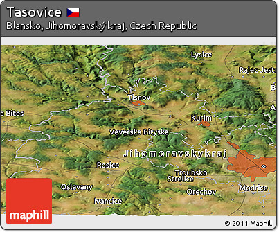 Satellite Panoramic Map of Tasovice