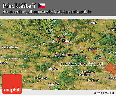 Satellite Panoramic Map of Předklášteří