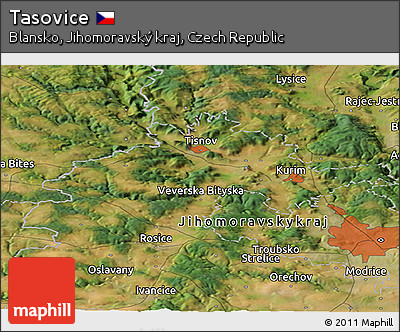 Satellite Panoramic Map of Tasovice