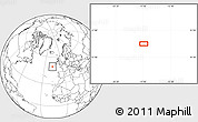 Blank Location Map of the area around 49° 19' 21" N, 16° 55' 29" W