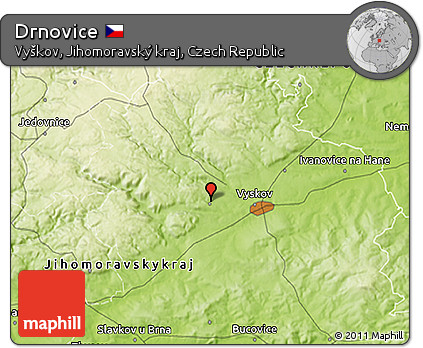 Physical 3D Map of Drnovice