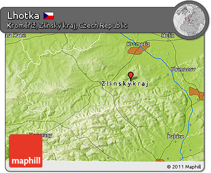 Physical 3D Map of Lhotka