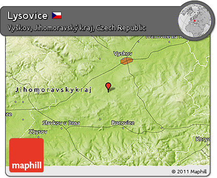 Physical 3D Map of Lysovice