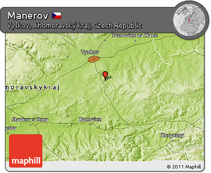 Physical 3D Map of Manerov
