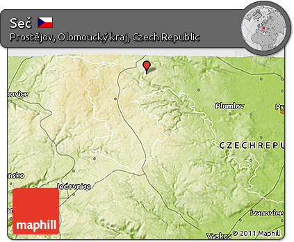 Physical 3D Map of Seč
