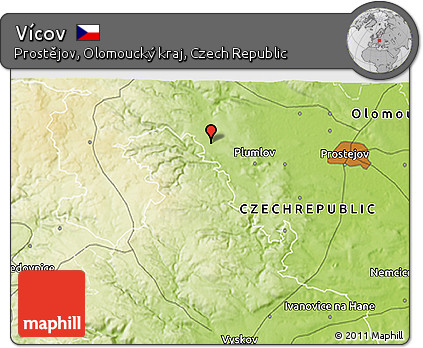 Physical 3D Map of Vícov