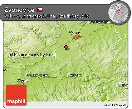 Physical 3D Map of Zvonovice