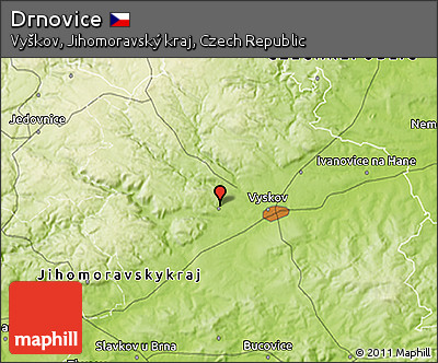 Physical 3D Map of Drnovice