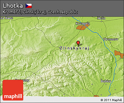 Physical 3D Map of Lhotka