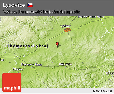 Physical 3D Map of Lysovice
