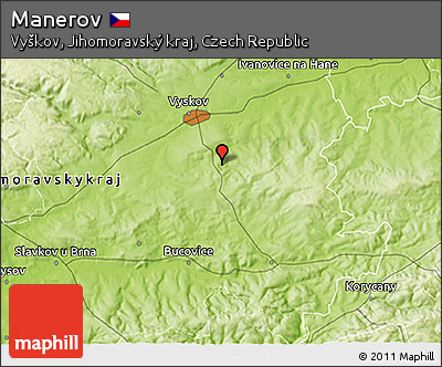 Physical 3D Map of Manerov