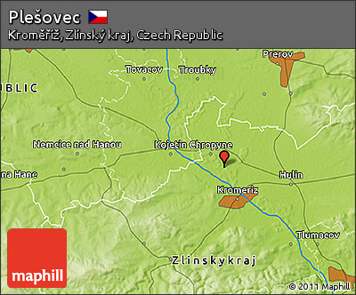 Physical 3D Map of Plešovec