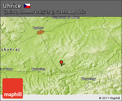 Physical 3D Map of Uhřice