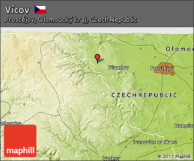 Physical 3D Map of Vícov