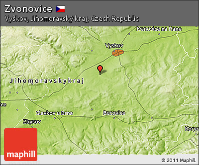Physical 3D Map of Zvonovice