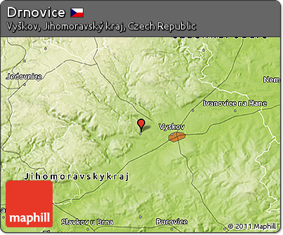 Physical 3D Map of Drnovice