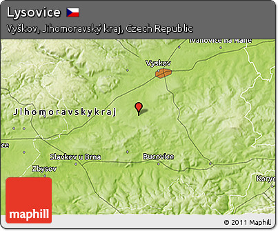Physical 3D Map of Lysovice