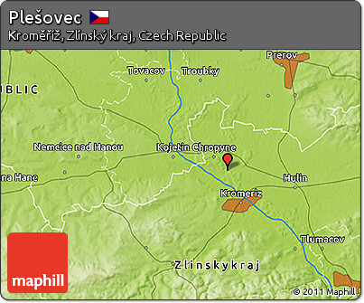 Physical 3D Map of Plešovec