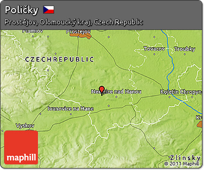 Physical 3D Map of Poličky