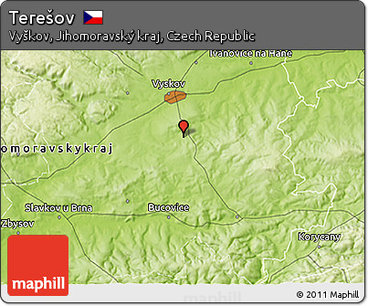 Physical 3D Map of Terešov
