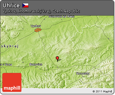 Physical 3D Map of Uhřice