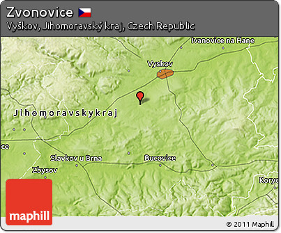 Physical 3D Map of Zvonovice