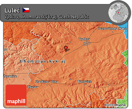 Political 3D Map of Luleč