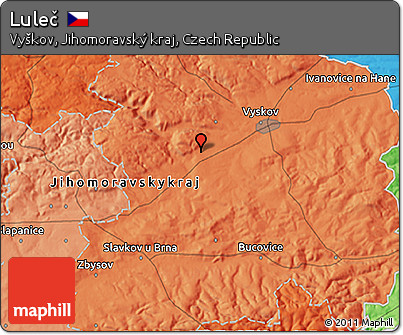 Political 3D Map of Luleč