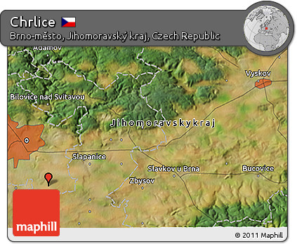 Satellite 3D Map of Chrlice