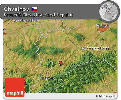 Satellite 3D Map of Chvalnov