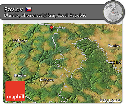 Satellite 3D Map of Pavlov