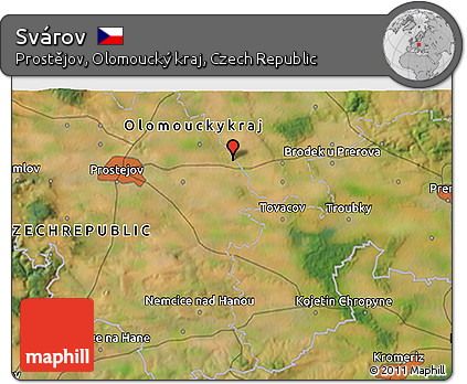 Satellite 3D Map of Svárov