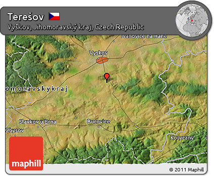 Satellite 3D Map of Terešov