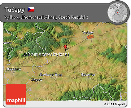 Satellite 3D Map of Tučapy
