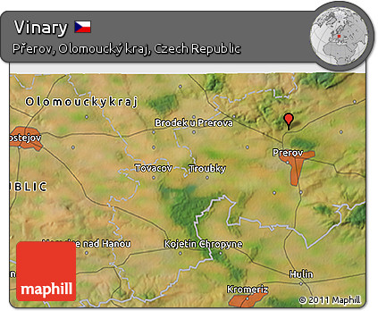 Satellite 3D Map of Vinary