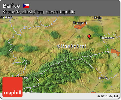 Satellite 3D Map of Bařice