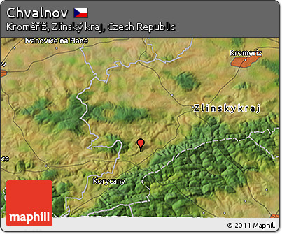 Satellite 3D Map of Chvalnov