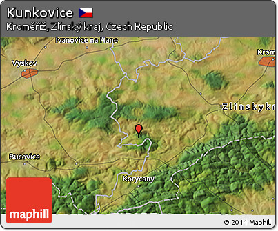 Satellite 3D Map of Kunkovice