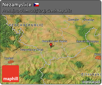 Satellite 3D Map of Nezamyslice