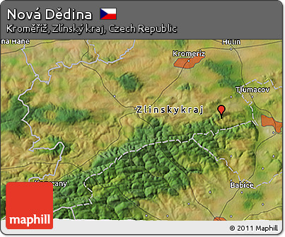 Satellite 3D Map of Nová Dědina