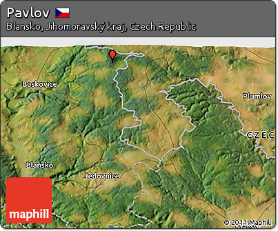 Satellite 3D Map of Pavlov