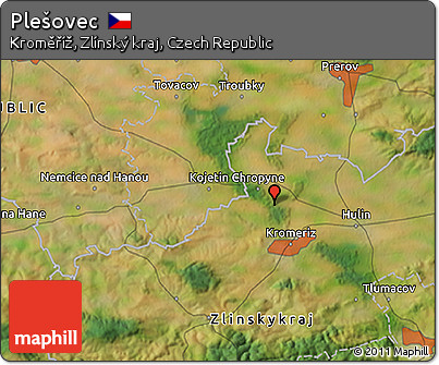 Satellite 3D Map of Plešovec