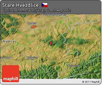 Satellite 3D Map of Staré Hvězdlice
