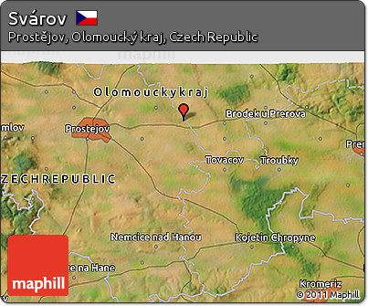 Satellite 3D Map of Svárov
